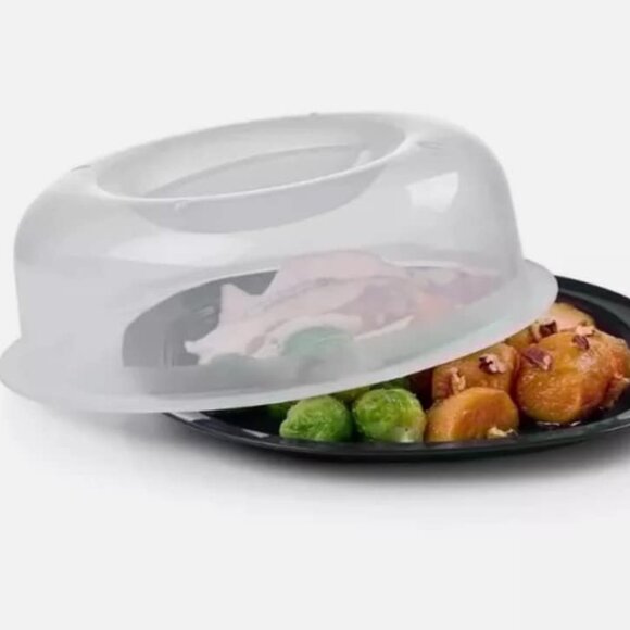 Tupperware Microwave Plate Cover Splatter Guard Sheer Clear 9 inch - Picture 1 of 1
